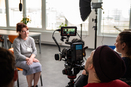 Client while filming the interview